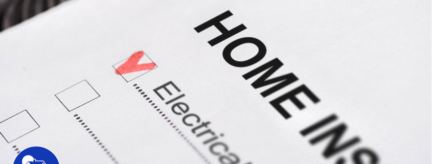 Close-up view of a home inspection checklist marked as checked